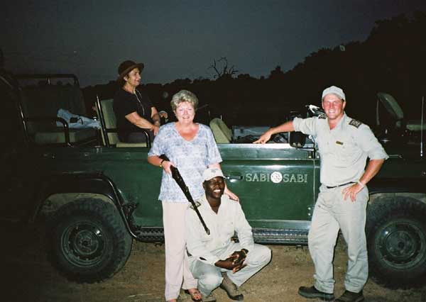 A night safari in South Africa