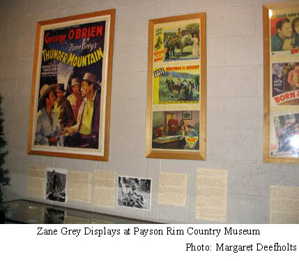 Zane Grey displays at Payson Rim Country Museum, Arizona