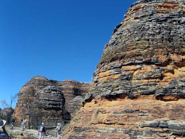 Sandstone "bee hives" at the Bungle Bungle Range