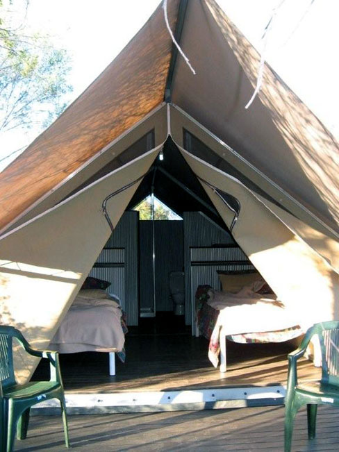 Another view of our tented accommodation at the Bungle Bungle Wilderness Lodge,  Australia.   Photo courtesy of Heather and Barry Minton