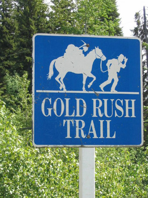 British Columbia's Cariboo Gold Rush Trail sign