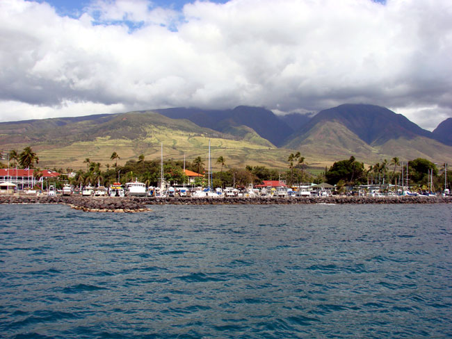 Picturesque Lahina harbour. Photo by M. Maxine George