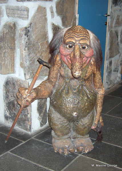 Norwegian mythology frequently mentions trolls.  This one resides in the Nordkapp Centre 