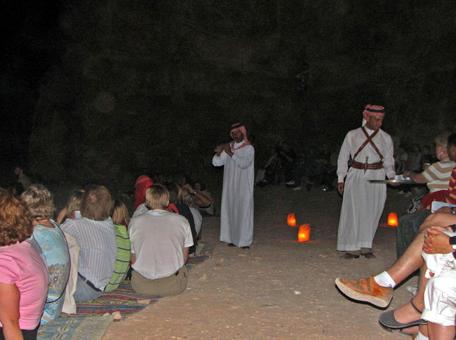 Candle lit visit to Petra, Jordan.    Photo by Margaret Deefholts
