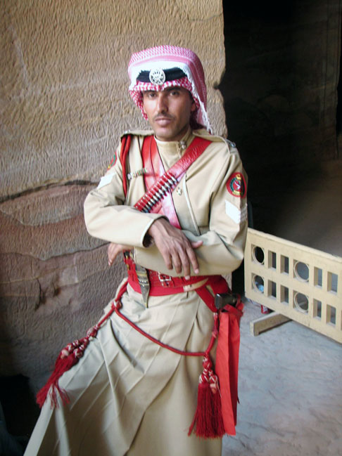 A desert patrolman at Petra, Jordan