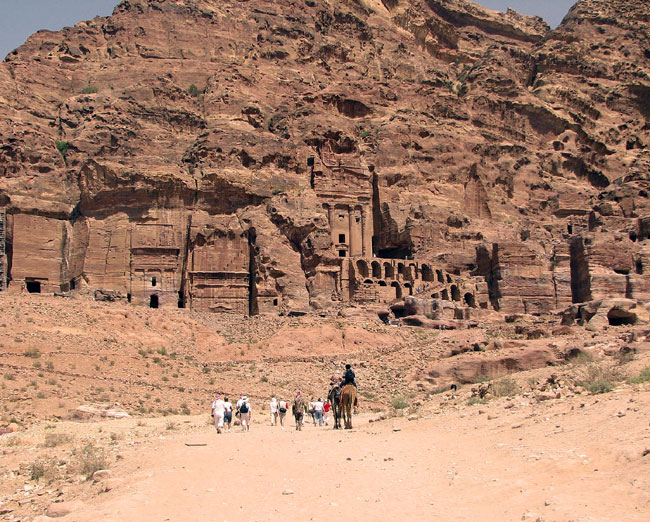 Royal Tombs in Jordan's Petra.  Photo by Margaret Deefholts