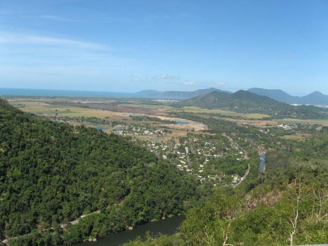 Cairns as viewed from the Karunda Railway in North Queensland.  Photo by Barry and Heather Minton