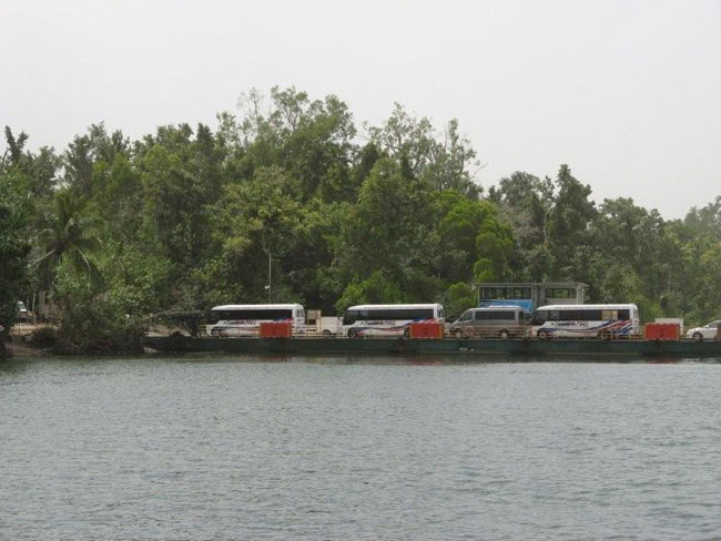 View of the Daintree Ferry, Northern Queensland.   Photo by Barry and Heather Minton