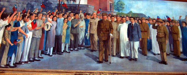 Painting of celebration of victory in Sino-Japanese War