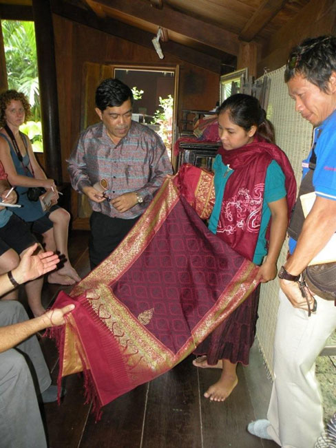Silk fabric fit for a King produced in Isan, Thailand Photo by Rick Butler