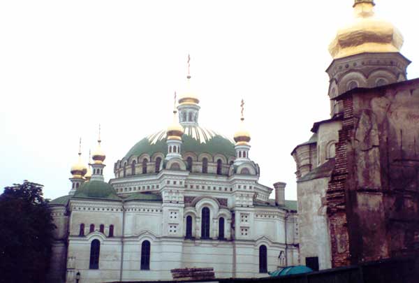 Dormition Cathedral amid WW II ruins, Kjiv, Ukraine