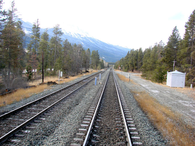 VIA rail: the ribbon that binds Canada from coast to coast.  Photo by M. Maxine George