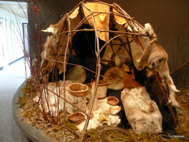 Tr'ondek Hwech'in fur hide hut at Danoja Zho Cultural Centre, Dawson City, Yukon. Photo by Lenora Hayman