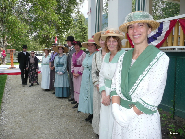 The IODE Ladies and Gentleman at the Commissioner's Tea, Dawson City, Yukon. Photo by Lenora Hayman