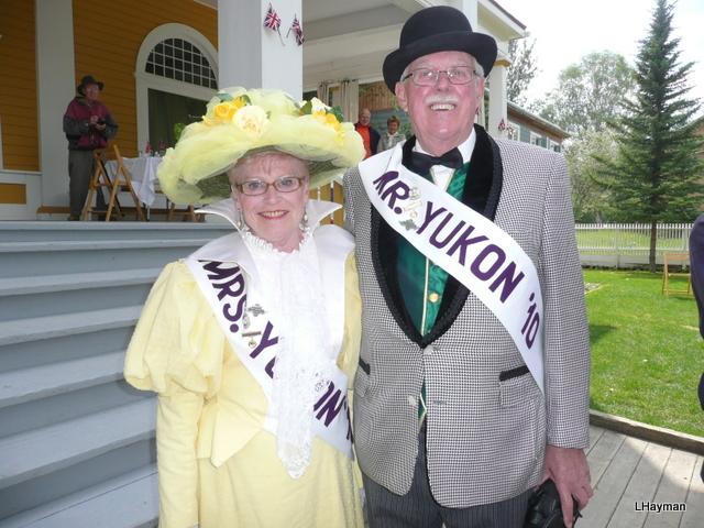 Mr. & Mrs. Yukon 2010, Myrna and Jack Kingscote, Commissioner's Tea, Dawson City. Photo by Lenora Hayman