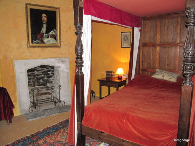 Medieval bedroom available for guests at Gwydir Castle.  Photo by M. Maxine George