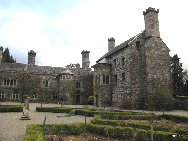 A view of the Solar Tower at Gwydir Castle on the right.   Picture by M. Maxine George