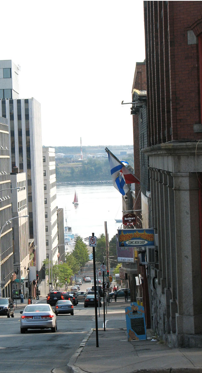 Street view of Halifax Harbour. Photo by Margaret Deefholts