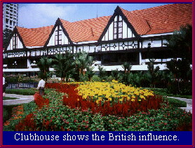 Club house shows the British Influence. 
