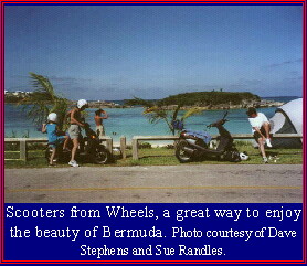 Scooters from Wheels, a great way to enjoy the beauty of Bermuda.
