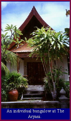 An individual bungalow at The Aryani.