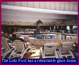 The Lido Pool has a retractable glass dome.
