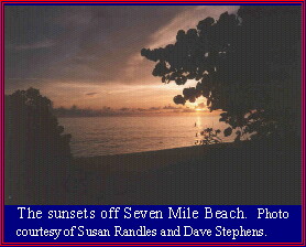 Sunset off Seven Mile Beach