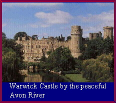 Warwick Castle by the peaceful Avon River