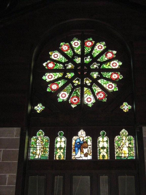 The famous Rose Window at St Barnabas, Norfolk Island      Photo by Barry and Heather Minton