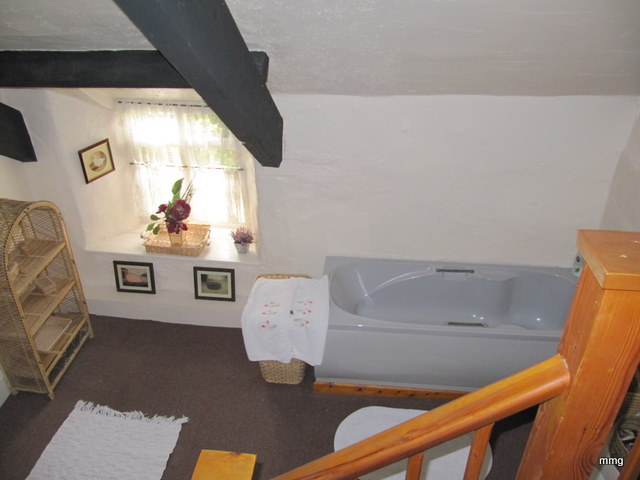 The bathbub from which the frightened lady fled - the Skirrid Mountain Inn.   Photo by M. Maxine George
